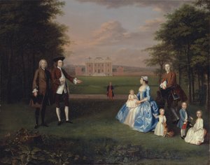 Robert Gwillym de Atherton e a sua família de Arthur Devis