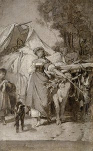 Duas Grisailles para "Hermann e Dorothea de Arthur Georg Freiherr von Ramberg