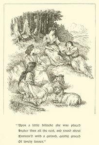 Sir Calidore, Cavaleiro de Cortesia, Coridon e Pastorella (gravura) de Arthur George Walker