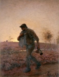 O lavrador Homeward Plods seu caminho cansado