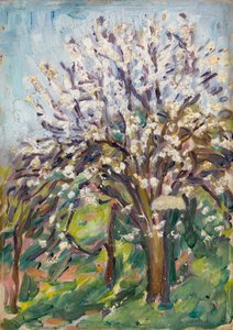 Amendoeiras em flor na orla inclinada, c.1910