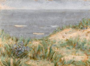 Vista para o mar com dunas, ervas marinhas, c.1900