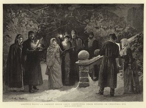 Amatuer Waits, uma Country House Party fazendo serenata para seus amigos na véspera de Natal