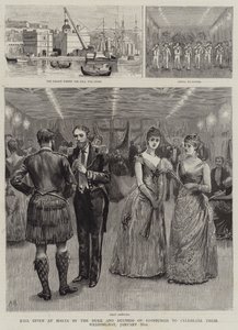Bola dada em Malta pelo duque e a duquesa de Edimburgo para comemorar seu dia de casamento, 25 de janeiro de Arthur Hopkins