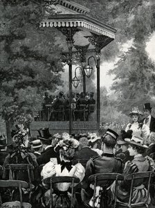 Música ao ar livre em Londres: Ouvindo a banda militar no Hyde Park de Arthur Hopkins
