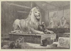 Sir Edwin Landseer Modelando os Leões para a Trafalgar Square de Arthur Hopkins