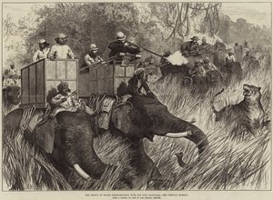 O Príncipe de Gales Tiro ao Tigre com Sir Jung Bahadoor, o Momento Crítico de Arthur Hopkins