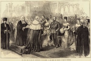 A Visita Real à Cidade, Apresentação do Discurso ao Príncipe e Princesa de Gales, em Guildhall