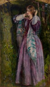 Amy, estudo para "The Long Engagement", 1859 de Arthur Hughes