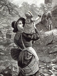 Lar do Mercado, de &39;Leisure Hour&39;, 1888 de Arthur Hughes