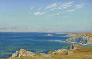 Promontório de Newquay, Cornualha de Arthur Hughes