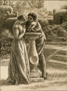 O mostrador, 1871 de Arthur Hughes