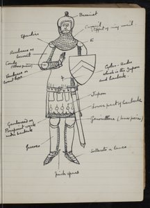 Página de um caderno da The White Company, o caso do Folio do Vault da biblioteca Newberry MS 5116 no. 2 de Arthur Ignatius Conan Doyle