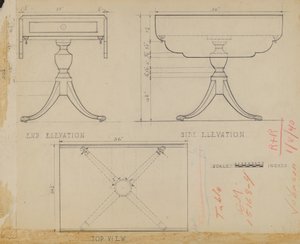 Drop Leaf, Mesa Pedestal de Arthur Johnson
