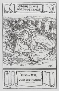 Hans Christian Andersen: Grande Claus e Pequeno Claus (litho) de Arthur Joseph Gaskin
