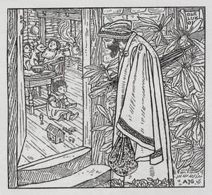 Hans Christian Andersen: Ole Luk-Oie (litografia) de Arthur Joseph Gaskin