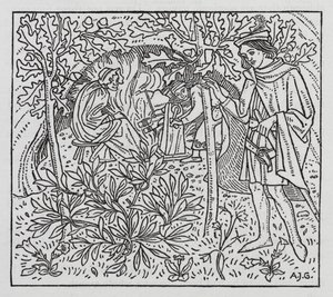 Hans Christian Andersen: O Jardim do Paraíso (litho) de Arthur Joseph Gaskin