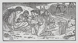 Hans Christian Andersen: A Pequena Sereia (litho) de Arthur Joseph Gaskin