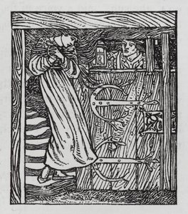 Hans Christian Andersen: A Princesa e a Ervilha (litho) de Arthur Joseph Gaskin