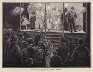 Noite de boxe fora de um teatro campestre (litho) de Arthur L. Hewlett