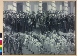 Homenagem dos alunos em Zagreb 1895