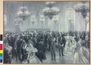 Receção na corte por ocasião da visita do Imperador Wilhelm II a Budapeste 1897