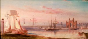 Earl Grey Dock, com o navio 