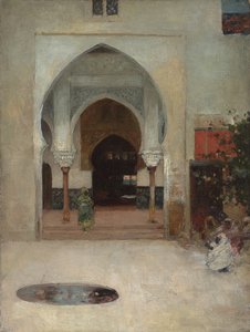 Estudo para "Na porta do Seraglio", c. 1890 de Arthur Melville