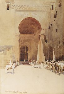 The Gates of Justice, 1890 (wc no papel) de Arthur Melville