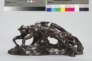 Cães pegando puma de Arthur Putnam