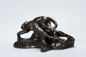 Cães pegando puma de Arthur Putnam