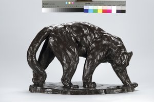 Grande Puma Cheirando Pista de Boi de Arthur Putnam