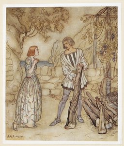 ACT III: Cena I, linha 15
Infelizmente, agora, rezem para que não trabalhem tão arduamente. de Arthur Rackham