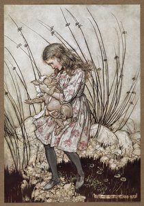 Alice e o porco vestido de bebé de Arthur Rackham