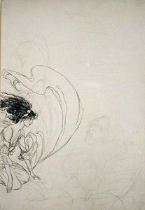 Na Bomba (lápis sobre papel) de Arthur Rackham
