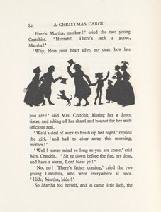 &39;Bob Cratchit e Tiny Tim&39;, 1915 (lito) de Arthur Rackham
