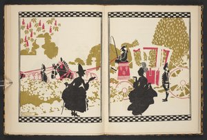 Cinderela indo ao baile, ilustração de Cinderela, recontada por C.S. Evans e ilustrada por Arthur Rackham de Arthur Rackham