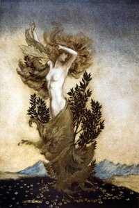 Comus, é uma máscara em honra da castidade. de Arthur Rackham