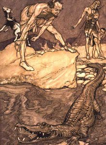 Crocodilo de Arthur Rackham