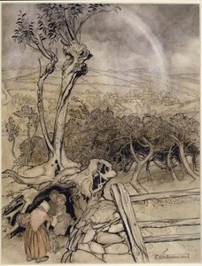 Exatamente onde o arco-íris termina de Arthur Rackham