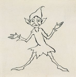 Boa noite! disse Lukoje, ilustração de contos de fadas de Hans Christian Andersens, publicado em 1932 (caneta e tinta) de Arthur Rackham