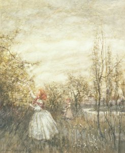 Madressilva, 1905 (wc aumentado com branco e parando no papel) de Arthur Rackham