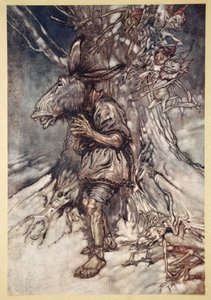 Eu cantarei que eles ouvirão que eu não tenho medo, ilustração de &39;Sonho de Noites de Verão&39; de William Shakespeare, 1908 de Arthur Rackham