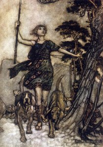 Ilustração de Arthur RACKHAM (1867-1939) para The Dream of a Summer Night de William SHAKESPEARE de Arthur Rackham