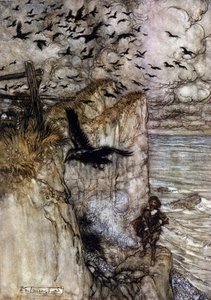 Ilustração de Arthur RACKHAM (1867-1939) para The Dream of a Summer Night de William SHAKESPEARE de Arthur Rackham