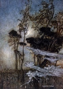 Ilustração de Arthur RACKHAM (1867-1939) para The Dream of a Summer Night de William SHAKESPEARE de Arthur Rackham