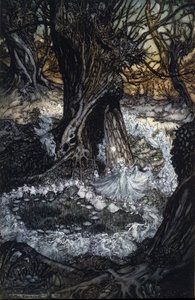 Ilustração de Arthur RACKHAM (1867-1939) para The Dream of a Summer Night de William SHAKESPEARE de Arthur Rackham