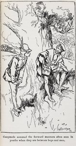 Ilustração de Ganímedes de Como Você Gosta. de Arthur Rackham
