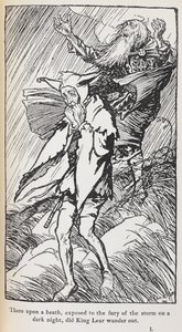 Ilustração do Rei Lear. de Arthur Rackham