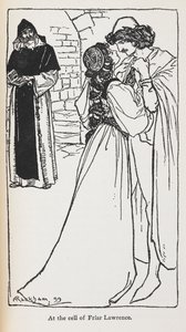 Ilustração dos amantes das estrelas cruzadas em Romeu e Julieta. de Arthur Rackham